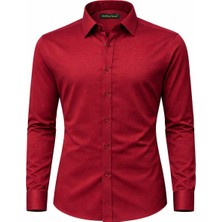 Atilla Özer Slim Fit Pamuk Saten Uzun Kol Erkek Gömlek - 7534