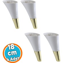 Nzb Mobilya Kanepe Tv Ünitesi Konsol Koltuk Ayağı Yükseltici Krem Gold Renk 18 cm Ayakları 4 Adet