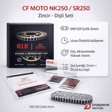 DID Dıd Zincir Dişli Seti  Cf Moto  NK250 / Sr 250 – 520 O‑ring Zincir