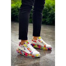 Zengezur Mall Storozde Kb-02  Kuback Bağcıklı Crocodile Beyaz Kırmızı Günlük Erkek Ayakkabı (Numara: 40)