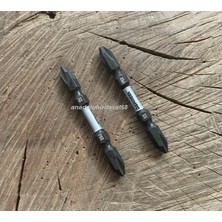 Dwk Ph2 Bits Uç Mıknatıslı Çift Yönlü Yıldız Uç Ph2 Vida Sıkma Ucu 65MM 2 Adet Matkap Ucu