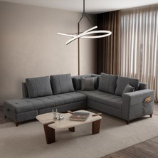 Edsy Home Aura Köşe Koltuk Takımı Gri Sol Köşe