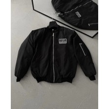 Veralya Içi Kapitone Astarlı Tam Kalıp Baskılı Bomber Ceket