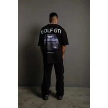 Veralya Erkek Oversize Baskılı Tişört – Golf Gtı Retro Araba Desenli, Ön  Arka Dijital Baskı, Sokak Modası Stil