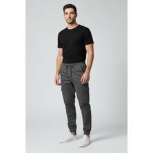 STG Erkek Jogger Kargo Pantolon Lastikli Bel Bağcıklı Cep Detaylı Slim Fit Günlük