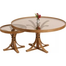 Levent Mobilya ve Aksesuar Milton Orta Sehpa Seti Camlı