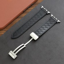 MobaxAksesuar Apple Watch 10/11 42MM-38/40/41MM Kordon Magnetli Pu Deri Kordon 2/3/4/5/6/se/7/8/9