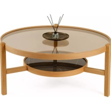 Levent Mobilya ve Aksesuar Bloom Orta Sehpa Camlı Çap 100CM