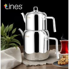 Lines Mercan Metal Kulp Paslanmaz Çelik Çaydanlık