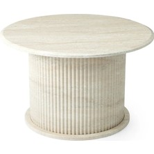 Levent Mobilya ve Aksesuar Davul Orta Sehpa, Traverten