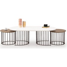 Levent Mobilya ve Aksesuar Pira Orta Sehpa, Krem