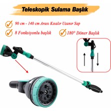 Badem10 Teleskopik Uzayabilen 8 Fonksiyonlu Sprey Çubuğu Araba Yıkama Bahçe Sulama Temizleme Tabancası