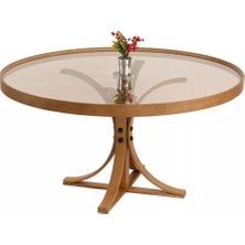 Levent Mobilya ve Aksesuar Milton Orta Sehpa Camlı Çap 80CM