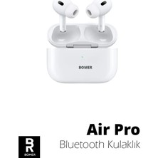 Bomer Air Pro Anc Gürültü Engelleyici Bluetooth Kulaklık Ios Android Tüm Telefonlar ile Uyumlu Kulaklık