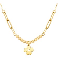 Hakan Mücevherat Minimal Yonca 14 Ayar Altın Kolye