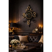 Glazze Gold Black Salvador Dali Duvar Saati 70CM