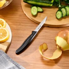 Karaca Dr. Inox Trıtıklı Soyma Bıçağı 19 cm Siyah