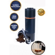 Taşınabilir Kahve Makinesi Pro Max – Şarjlı, Taşınabilir, Kapsül ve Toz Kahve Uyumlu Mavı
