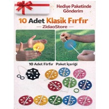 Emrah Gültekin 10 Adet Ipli Fırfır Nostalji Oyuncak Ramazan Okul Hediyesi Hediye Paketli Set Çocuk Gelişimine Katkı