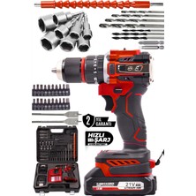 Kimmeer Plus 21V Akülü Vidalama Kömürsüz Motor Şarjlı Matkap