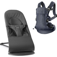 Babybjörn Balance Soft Woven Jersey Tri-Fabric Dark Grey & Kanguru Harmony Mesh Antracite