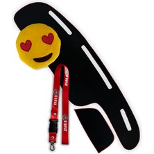 Tusba Market Fiat Tipo - Tempra Siyah Göğüs & Torpido Halısı / Oto Emoji Yastık / Oto Ayna Askısı