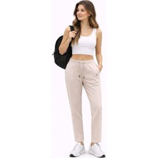 Rapapa Kadın Açık Krem Rahat Kesim Eşofman Altı – 1767