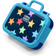 Coral High Kids Lacivert Renkli Yıldız Desenli Paslanmaz Çelik Beslenme Kabı 39109