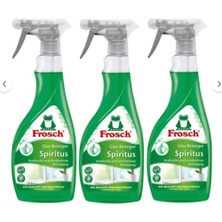 Frosch Cam ve Ayna Temizleyici Spiritus Güçlü ve Iz Bırakmayan Temizlik 500 ml x 3 Adet, Vegan