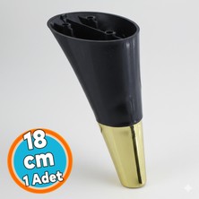 Nzb Mobilya Kanepe Yükseltici Tv Ünitesi Konsol Koltuk Ayağı Siyah Gold Renk 18 cm Ayakları