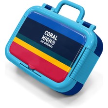 Coral High Kids Lacivert Sarı Kırmızı Çizgi Desenli Paslanmaz Çelik Beslenme Kabı 39122