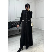 Still Butik Inci Detaylı Soğuk Iplik Merserize Tesettür Elbise ST2199