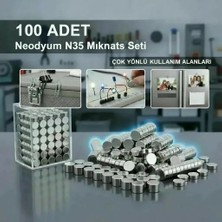Getittir 100 Lü 8X3MM Yuvarlak Neodyum Mıknatıs ( Lisinya )
