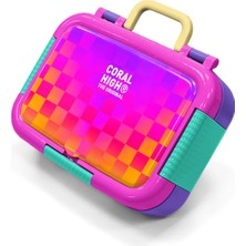 Coral High Kids Neon Renkli Dama Desenli Paslanmaz Çelik Beslenme Kabı 39103
