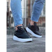 Hkursat HK094 Siyah Cilt Erkek Casual Ayakkabı