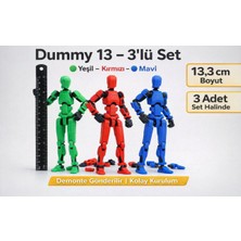 Dummy 13.3 – 3’lü Set (Yeşil / Kırmızı / Mavi) | 13,3 cm