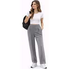 Rapapa Kadın Bol Paça Yüksek Bel Rahat Kesim Pantolon – 1778 G