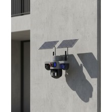 Arenes Çift Solar Panelli 4g Kablosuz Ip Güvenlik Kamerası 9mp ve Hareket Takipli - Lisinya