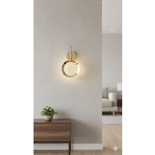 Gold Halka Aplik Eng Aydınlatma- Rosegold-Gold Arası Renktedir- 20 Cmçap