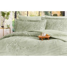 Özdilek Nevresim Takımı  Fitted Car Ranforce King Size (Battal Boy) Ysl Whıte Sakura