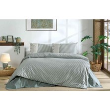 Özdilek Nevresim Takımı  Ranforce King Size (Battal Boy) Yeşil Natural Lıne