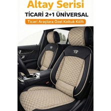 Trobus Dfm Succe Zna 2011-2012 Hafi̇f Ti̇cari̇ – Ticari Araç 2+1 Uyumlu Altay Serisi Bel Destekli Koltuk Kılıfı – Bej Siyah, Kolay Montaj