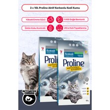 Proline Aktif Karbonlu Bentonit Topaklanan Kedi Kumu 10 L  x 2 Adet