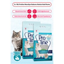 Proline Marsilya Sabunu Kokulu Bentonit Topaklanan Kedi Kumu 10 L x 2 Adet
