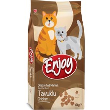 Enjoy Yetişkin Kediler için Tavuklu Tam ve Dengeli Kedi Maması 10 Kg