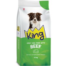 King Yetişkin Köpekler için Biftekli Köpek Maması 15 Kg