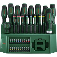 Bosch 39 Parça Standlı Tornavida, Klemens ve Bits Uç Seti 1600A02