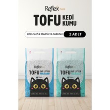 Reflex Plus Kokusuz & Marsilya Sabunu Kokulu Tofu Kedi Kumu 7 L x 2 Adet