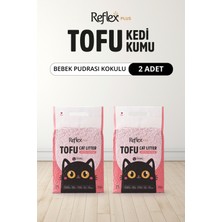 Reflex Plus Bebek Pudrası Kokulu Tofu Kedi Kumu 7 L x 2 Adet