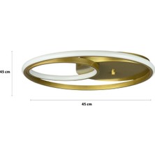 Okka Eskitme Renk Modern Tasarım Yemek Masası Üstü - Mutfak - Salon Beyaz LED Avize